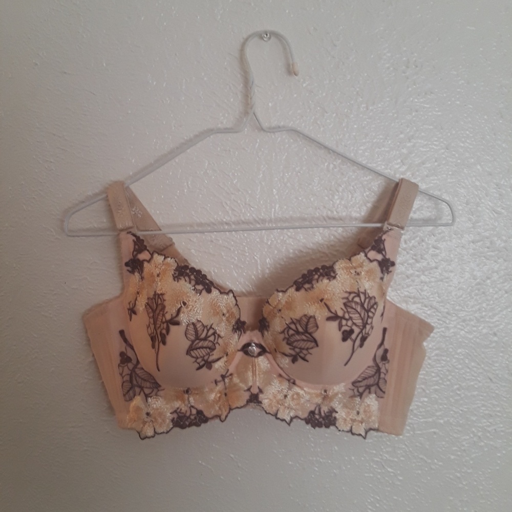Embroidered Rave Rose Bra
